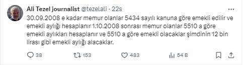 Ali Tezel net konuştu: Emekli aylıkları yarıya düşecek 11